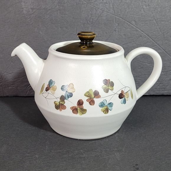 Vintage Denby Stoneware Shamrock Teapot with Lid Excellent - Picture 1 of 13